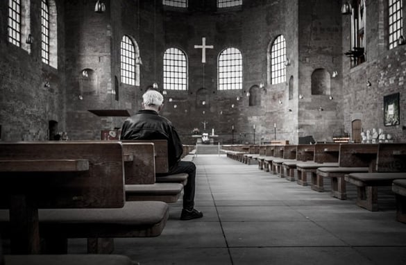 Man Sitting In Church | Pure Flix