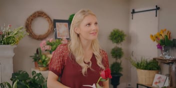 young bride in floral shop destination heaven