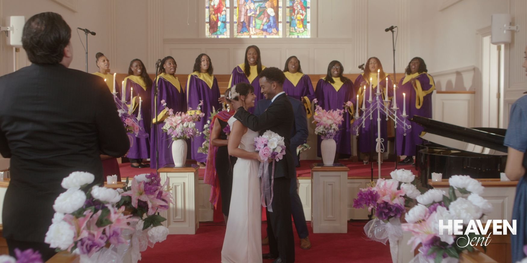 church wedding scene heaven sent pure flix blog