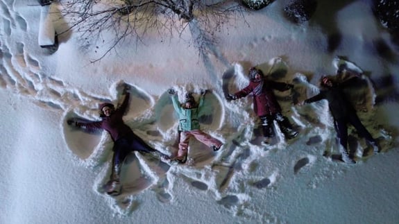 snow angels angelic christmas