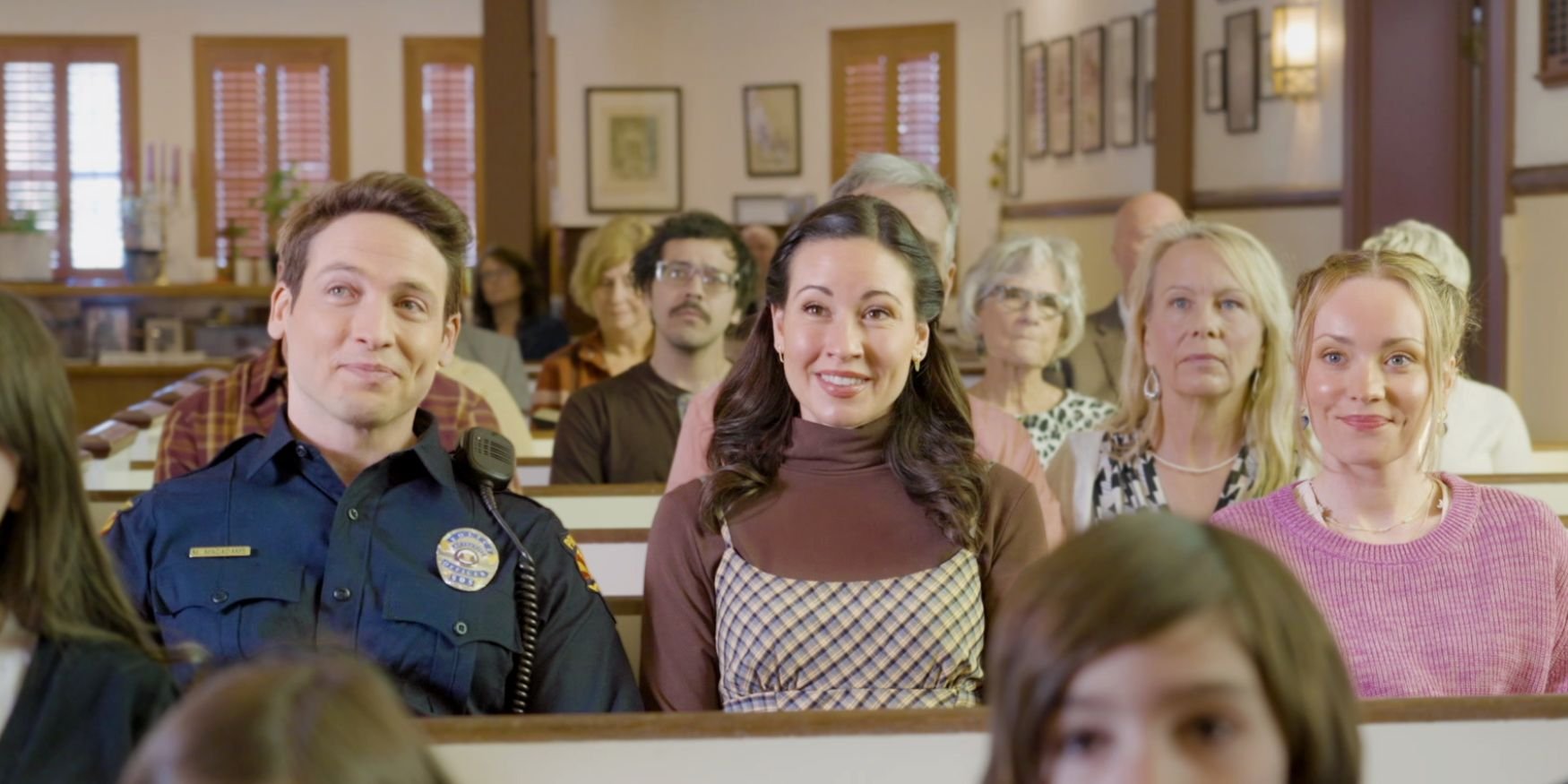 abby and matt in church pew abigail mysteries