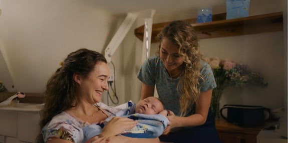 mother with newborn baby in delivery room mr manhattan