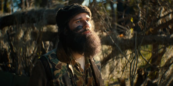 phil robertson in duck hunting gear in the film the blind