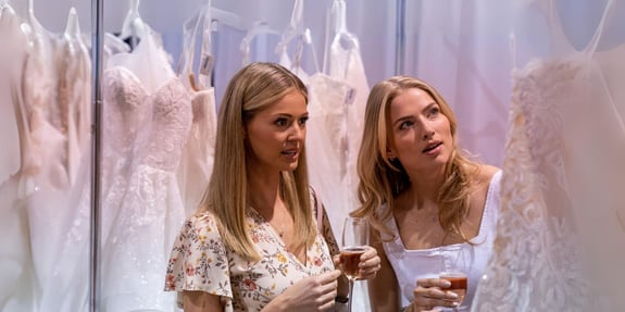 sisters dress shopping dream wedding