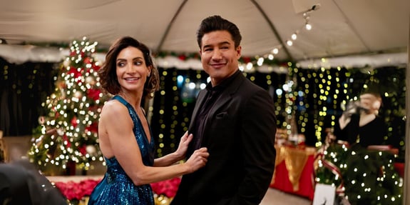 courtney and mario lopez dance in once upon a christmas wish