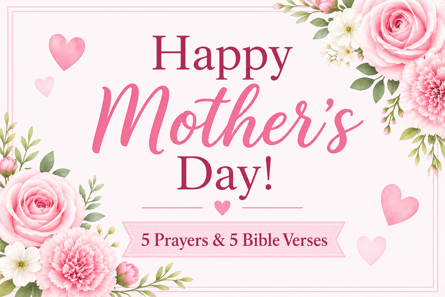 Sweet Prayers for Mom: 5 Prayers & 5 Bible Verses for Mother’s Day